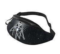 Waist Bag Illuminati Occult Geometric, Sports Waist Pouch Foldable Waist Pack Fashion Waistpack for Dog Walking Travel Hiking