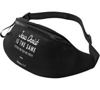 Waist Bag Jesus Christ Is The Same Yesterday And Forever Christianty Fashion Bumbags Foldable Waist Pack For Men Holidays Fit 14X35Cm