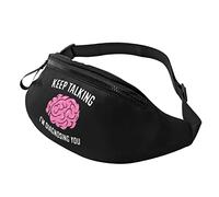 Waist Bag Keep Talking I'M Diagnosing You With Headphone Hole Walking Bags Elegant Waist Pack For Women Boys Running 14X35Cm