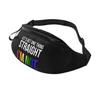 Waist Bag Let'S Get One Thing Straight I'M Not Adjustable Walking Bags With Headphone Hole Waistpacks For Women Holidays Cycling 14X35Cm