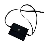 Waist Bag - Lightweight PU Leather Golf Bag,Fashionable Belt Waist Pack with Adjustable Strap, Portable Waist Packs for Traveling, Running, Hiking, Black, Refer to description, Unisex