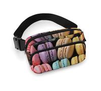 Waist Bag, Macaron Biscuit Printed Waist Bag,universal Waist Bag,portable Waist Bag,durable Waist Bag,thickened Waist Bag, Macaron Biscuit, 20x13cm, Modern