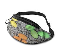 Waist Bag Pack Colorful Chocolate Eggs Sturdy Zippers Running Belt Large Capacity Waist Pouch Bag for Phone Passport Wallet Cashier'S Box for Men Women Travel Bag with Headphone Jack