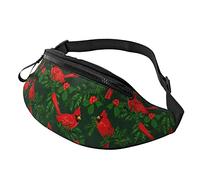 Waist Bag Red Cardinal Bird, Sports Bum Bag Premium Walking Bag Elegant Waistpack for Boys Work Climbing