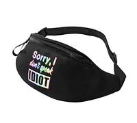 Waist Bag Sorry I Don'T Speak Idiot Unisex Bumbags Fashion Waist Pack For Fitness Cycling Women 14X35Cm
