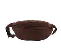 Waist Bag, Velvet Material, Portable and Soft, Versatile Strawberry Print, Fashionable Shoulder Messenger Bag, Women's Style(Brown)