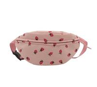 Waist Bag, Velvet Material, Portable and Soft, Versatile Strawberry Print, Fashionable Shoulder Messenger Bag, Women's Style(Pink)