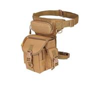 Waist bag weapon tactical cycling leg bag men's waterproof and anti-fall practical thigh bag multi-purpose belt, Khaki, One Size