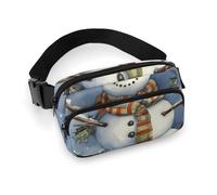 Waist Bag, Winter Snowman Printed Waist Bag,universal Waist Bag,portable Waist Bag,durable Waist Bag,thickened Waist Bag, Winter Snowman, 20x13cm, Modern