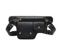 Waist Bag Women Pu Leather | Belt Bag Men with Multi Pocket - Renaissance Medieval Style | Adjustable Waist Fanny Pack - Multi Compartment Structure - Categorization and Organization | Retro Unisex