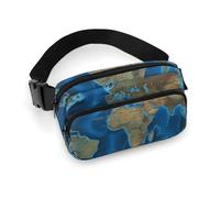 Waist Bag, World Map Printed Waist Bag,universal Waist Bag,portable Waist Bag,durable Waist Bag,thickened Waist Bag, World Map, 20x13cm, Modern