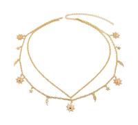 Waist Beads 1PC Sexy Waist Jewelry Versatile Star Moon Sun Pendant Tassel Belly Chain Gold Chain Belt