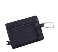 Waist Belt Bag Men Multi-Functional Outdoor Small Fanny Pack with Hook Zip Oxford Cloth Coin Purse Small Objects Storage Bag(Black)