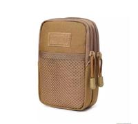 Waist Belt Bag Men Outdoor Backpack Shoulder Strap Hanging Bag Storage Sundries Bag(Khaki)