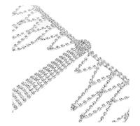 Waist Chains for Women zilver Goud Body Chain Jewelry Cubic Zirconia Tassel Chain Belly Chain for Women 90CM