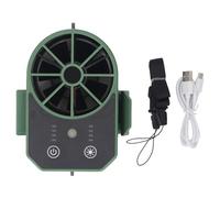 Waist Clip Fan, 10000mAh Wearable Personal Fan with 4 Speeds and LED Light for Outdoor Work Camping Fishing Effortless Cooling Orange (5000mah)
