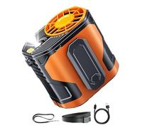 Waist Fan Clip on, Portable Waist Cooling Neck Fan, Cool Gadgets Rechargeable Wearable with Flashlight, Air Cooler 100 Speeds for Neck Construction Workers Men Kids Travel