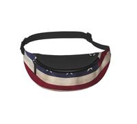 Waist Fanny Pack for Men Women American Flag and Baseball Printed Waist Bag Dog Walking Bumbags for Travel Sport Running Hiking Jogging Gym
