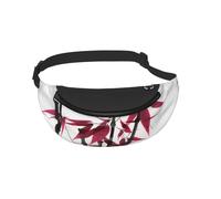 Waist Fanny Pack for Men Women Bamboo Stems Cherry Printed Waist Bag Dog Walking Bumbags for Travel Sport Running Hiking Jogging Gym