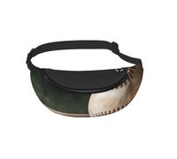 Waist Fanny Pack for Men Women Baseball prin Printed Waist Bag Dog Walking Bumbags for Travel Sport Running Hiking Jogging Gym