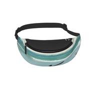 Waist Fanny Pack for Men Women Beach Sea Birds Printed Waist Bag Dog Walking Bumbags for Travel Sport Running Hiking Jogging Gym