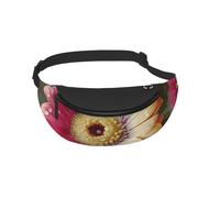 Waist Fanny Pack for Men Women Beautiful Flower Printed Waist Bag Dog Walking Bumbags for Travel Sport Running Hiking Jogging Gym