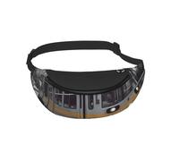 Waist Fanny Pack for Men Women City Train Printed Waist Bag Dog Walking Bumbags for Travel Sport Running Hiking Jogging Gym