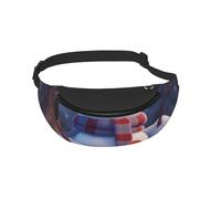 Waist Fanny Pack for Men Women Cute Snowman Printed Waist Bag Dog Walking Bumbags for Travel Sport Running Hiking Jogging Gym