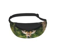Waist Fanny Pack for Men Women Deer in The Woods Printed Waist Bag Dog Walking Bumbags for Travel Sport Running Hiking Jogging Gym