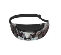 Waist Fanny Pack for Men Women Elephant Art on Wood Printed Waist Bag Dog Walking Bumbags for Travel Sport Running Hiking Jogging Gym