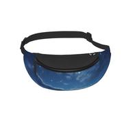Waist Fanny Pack for Men Women Falling Star Moon Printed Waist Bag Dog Walking Bumbags for Travel Sport Running Hiking Jogging Gym