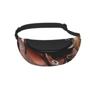 Waist Fanny Pack for Men Women Horse Saddle with a Cowboy Hat Wild Printed Waist Bag Dog Walking Bumbags for Travel Sport Running Hiking Jogging Gym