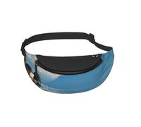 Waist Fanny Pack for Men Women Lake Geneva Printed Waist Bag Dog Walking Bumbags for Travel Sport Running Hiking Jogging Gym