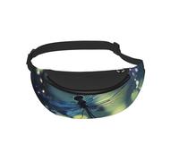 Waist Fanny Pack for Men Women Magical Dragonfly Printed Waist Bag Dog Walking Bumbags for Travel Sport Running Hiking Jogging Gym