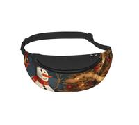 Waist Fanny Pack for Men Women Merry Christmas prin Printed Waist Bag Dog Walking Bumbags for Travel Sport Running Hiking Jogging Gym