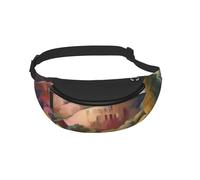 Waist Fanny Pack for Men Women Paintings Printed Waist Bag Dog Walking Bumbags for Travel Sport Running Hiking Jogging Gym