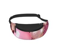 Waist Fanny Pack for Men Women Pink Glitter Balloon Printed Waist Bag Dog Walking Bumbags for Travel Sport Running Hiking Jogging Gym