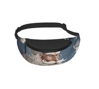 Waist Fanny Pack for Men Women Santa Claus Art Printed Waist Bag Dog Walking Bumbags for Travel Sport Running Hiking Jogging Gym
