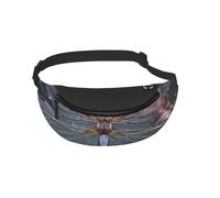 Waist Fanny Pack for Men Women Spider Web Dragonfly Printed Waist Bag Dog Walking Bumbags for Travel Sport Running Hiking Jogging Gym