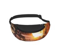 Waist Fanny Pack for Men Women Strasbourg Sundown Printed Waist Bag Dog Walking Bumbags for Travel Sport Running Hiking Jogging Gym