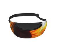 Waist Fanny Pack for Men Women Sunflower and Sunset Printed Waist Bag Dog Walking Bumbags for Travel Sport Running Hiking Jogging Gym