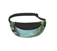 Waist Fanny Pack for Men Women Tropical Landscape Printed Waist Bag Dog Walking Bumbags for Travel Sport Running Hiking Jogging Gym