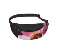 Waist Fanny Pack for Men Women Wild Flower Rose Printed Waist Bag Dog Walking Bumbags for Travel Sport Running Hiking Jogging Gym