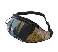 Waist Fanny Pack Ireland Outdoors County Clare The Cliffs Printed Belt Bags Adjustable Strap Waist Bag Lightweight Fanny Pack for Outdoors Workout Walking Dog