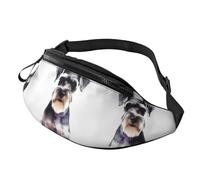 Waist Fanny Pack Well-Behaved Schnauzer Printing Fanny Pack Lightweight Bum Bag Adjustable Strap Belt Bags for Walking Dog Everyday Use Workout