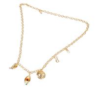 Waist Jewelry Decors with Devil Eye Charm Pendant Adjustable Metal Body Chain Hip Belt for Evening Party Outfit Mysterious Evil Eyes Waist Chain