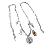 Waist Jewelry Decors with Devil Eye Charm Pendant Adjustable Metal Body Chain Hip Belt for Evening Party Outfit Body Chain
