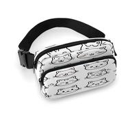 Waist Pack A Set of Cat Expressions Printed Butt Pack Fanny Pack for Men Women Workout Traveling Casual Running Hiking Cycling Hip Bum Bag with Adjustable Strap for Outdoors, A Set of Cat Expressions,