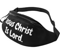 Waist Pack Adjustable Belt Bag Jesus is Lord Unisex Bumbags for Activities Ladies Climbing 14X35Cm