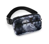 Waist Pack Arctic Owl Printed Butt Pack Fanny Pack Hip Bum Bag for Workout Traveling Casual Running Hiking Cycling, Arctic Owl, 7.9 X 5.1 in